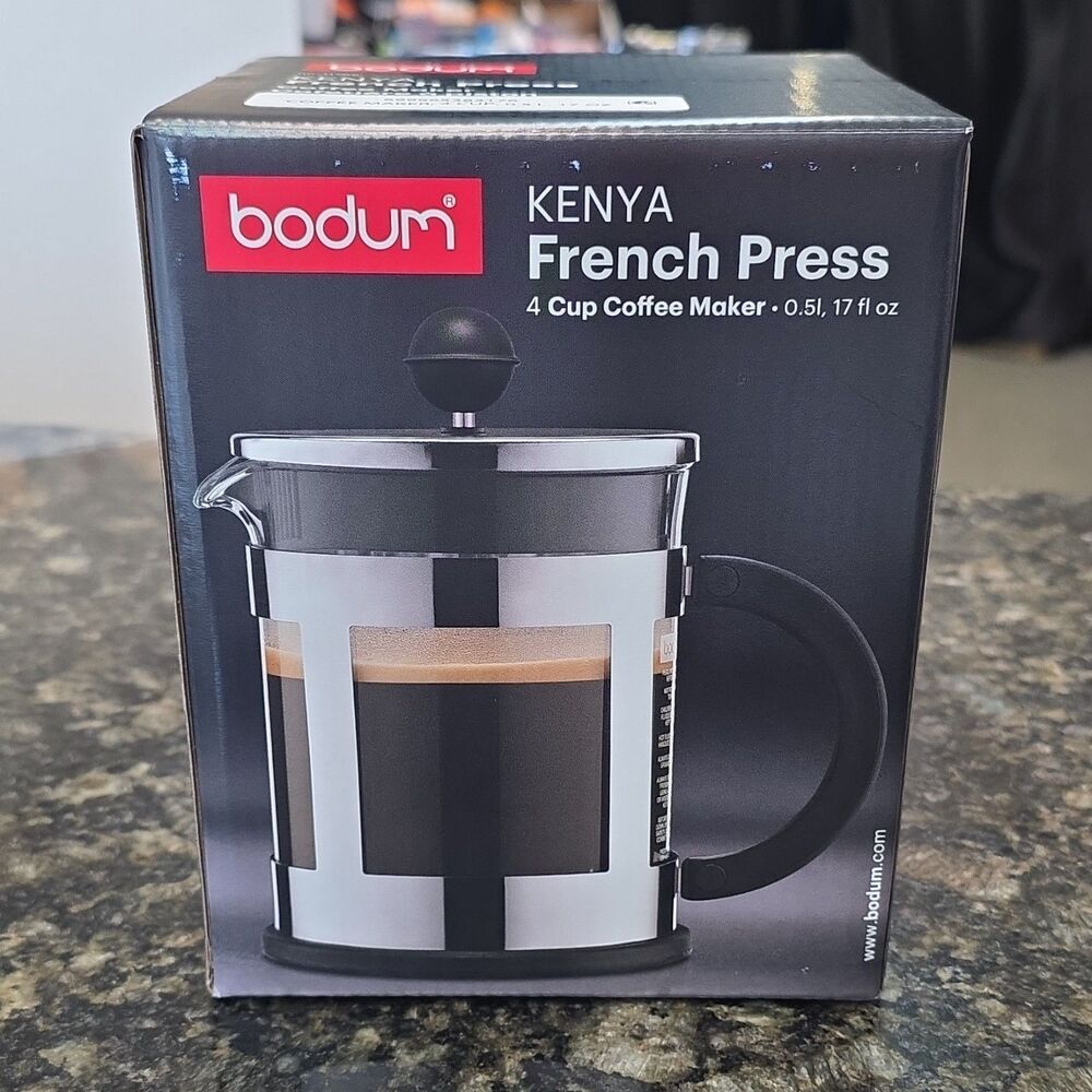 Bodum Kenya French Press Coffee Maker 4 Cup 0.5L Black 11798-16WM